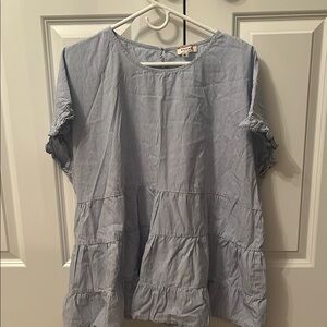 Blue Striped Women's Top